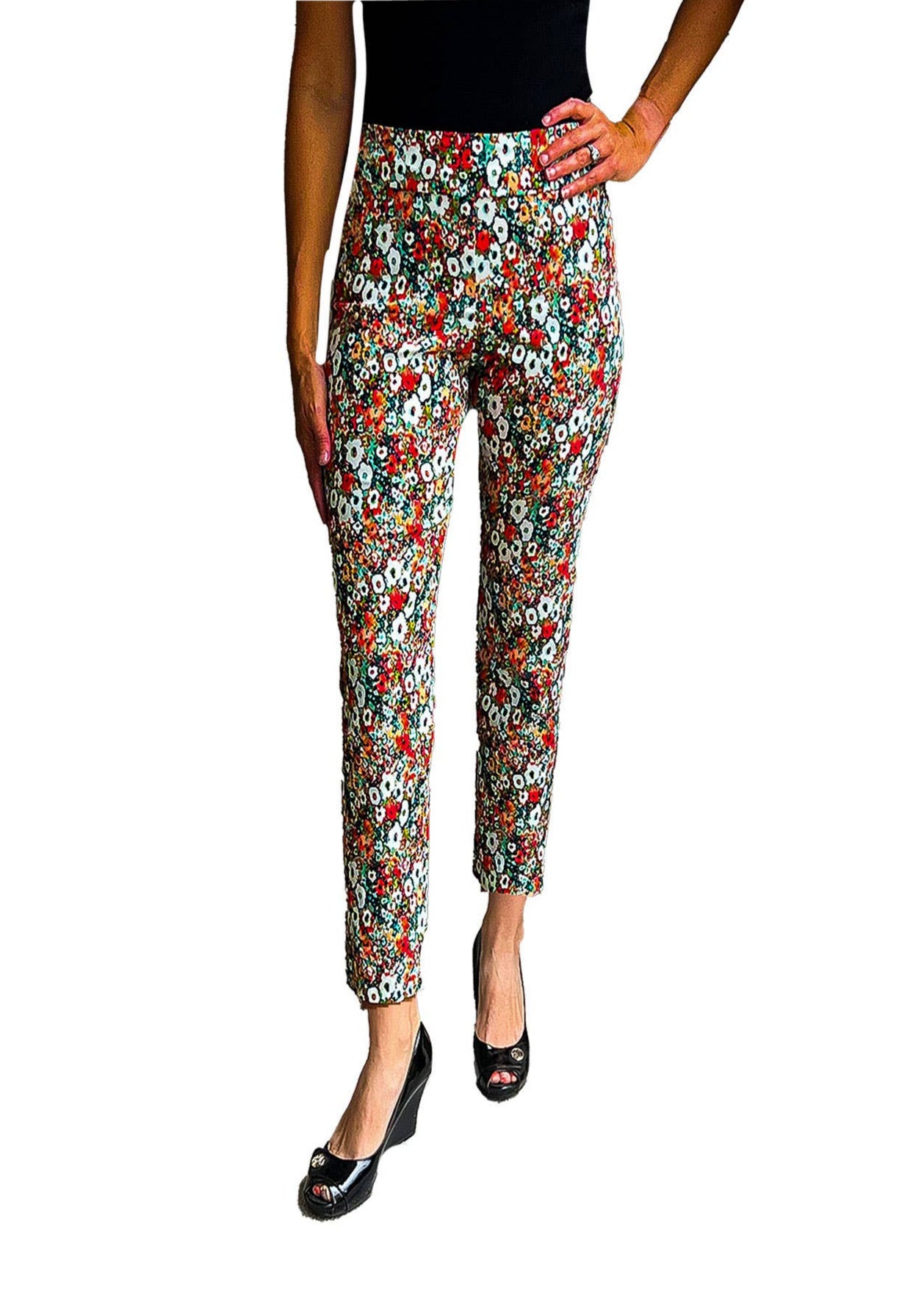 Krazy Larry P507 Pull on Pant - Mini Flowers