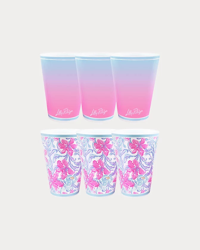 Lilly Pulitzer | Pool Cups (set of 6), Beachside Haven