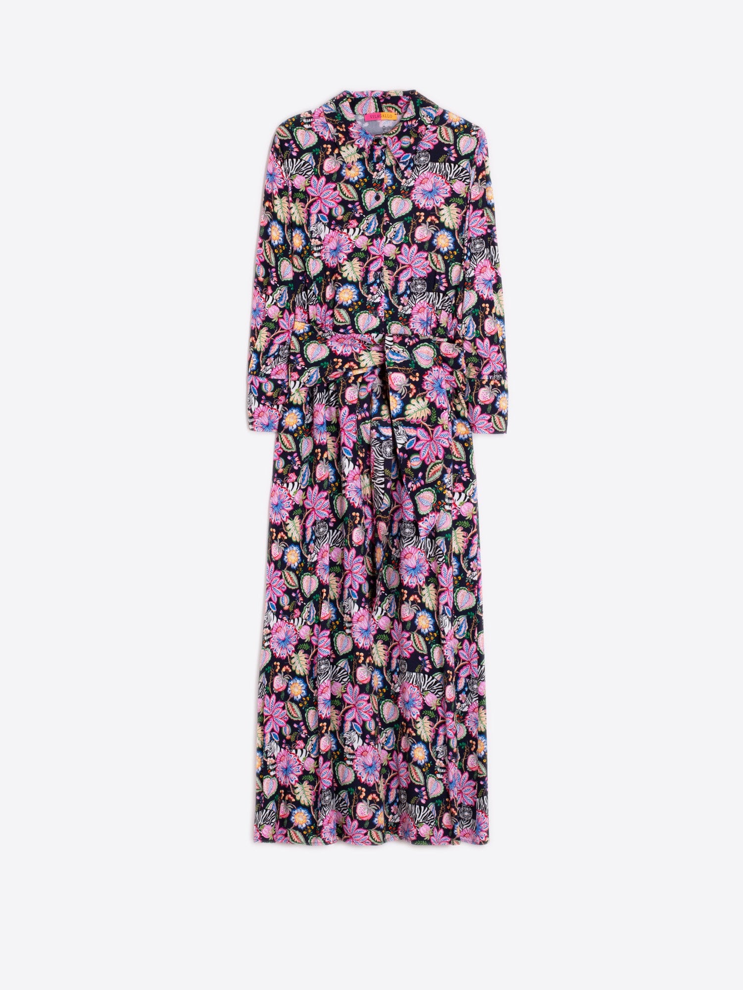 Floral patterned dress on a white background