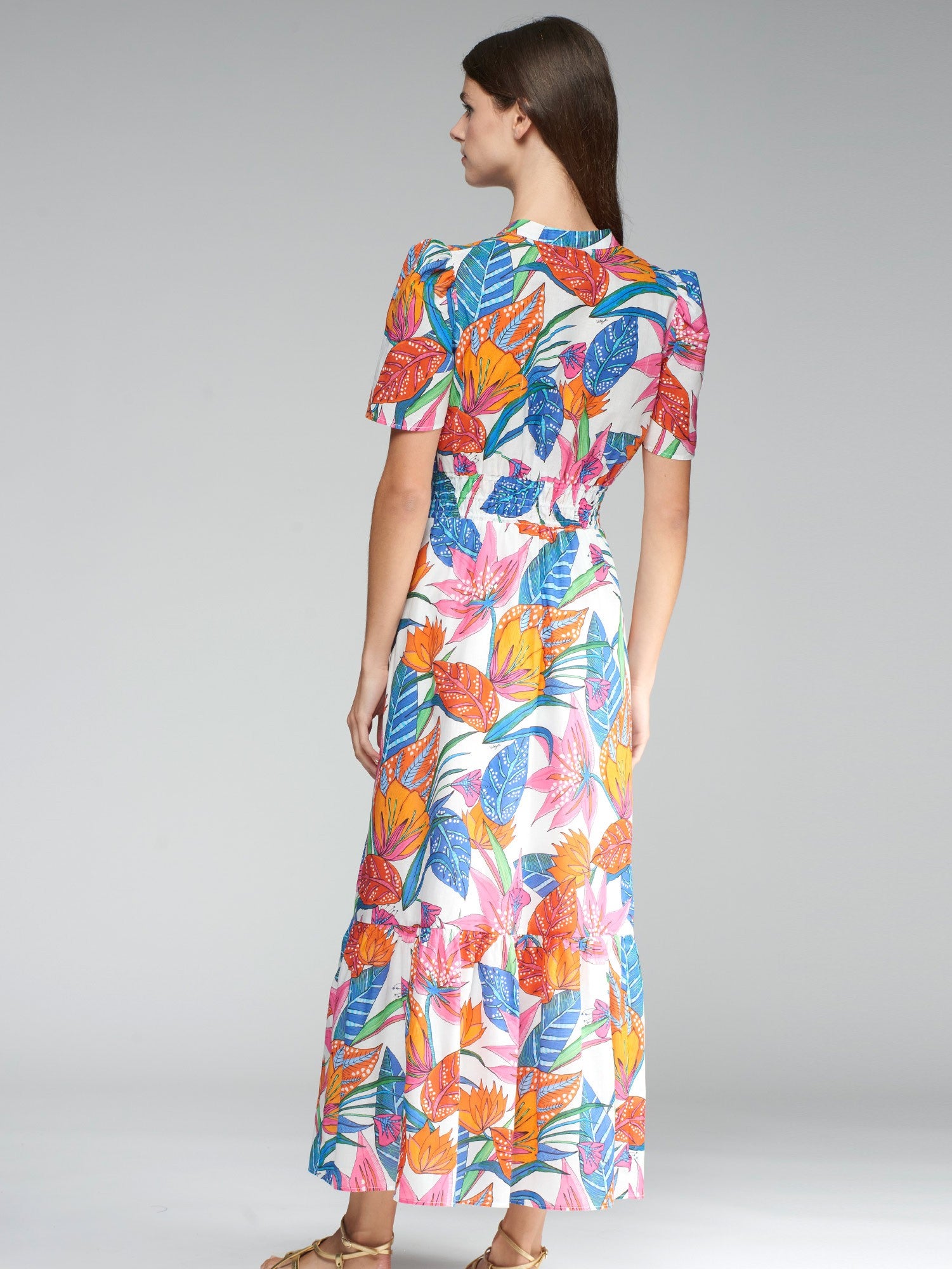 Vilagallo | Tropical Print Long Dress