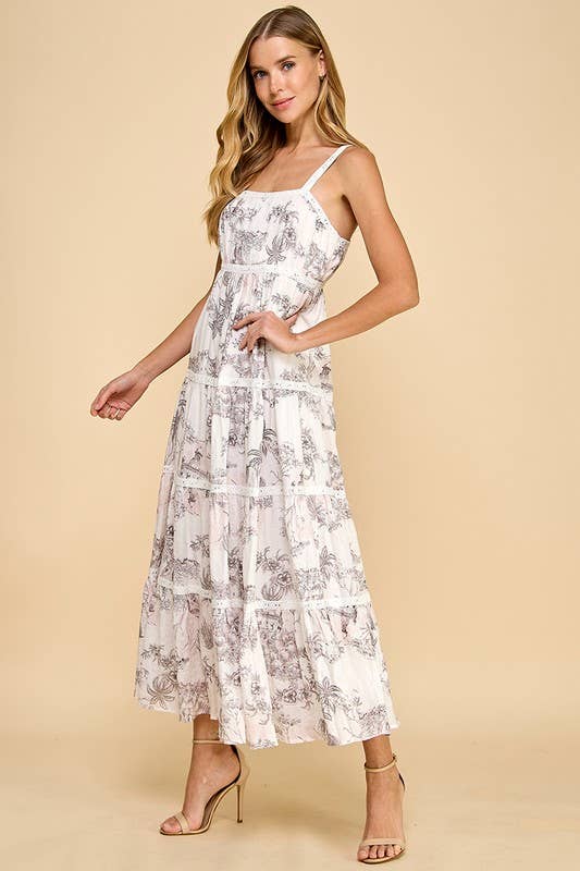 Cloister Collection | Pink Toile Eyelet Lace Dress