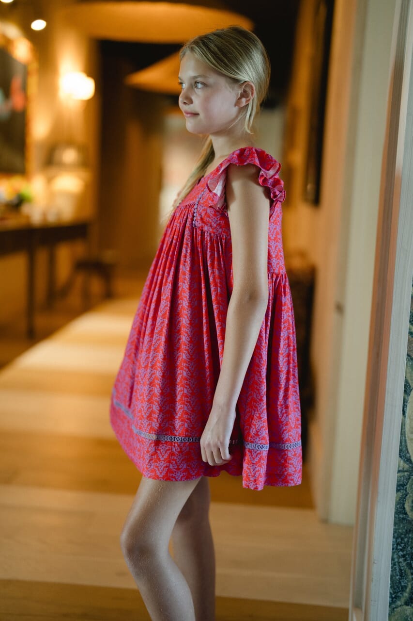 Briton Court | Girls Ellen Dress - Red