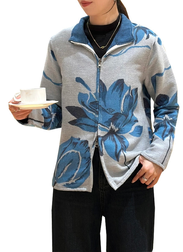 Winding River | Reversible Jacket - Royal Blue / White