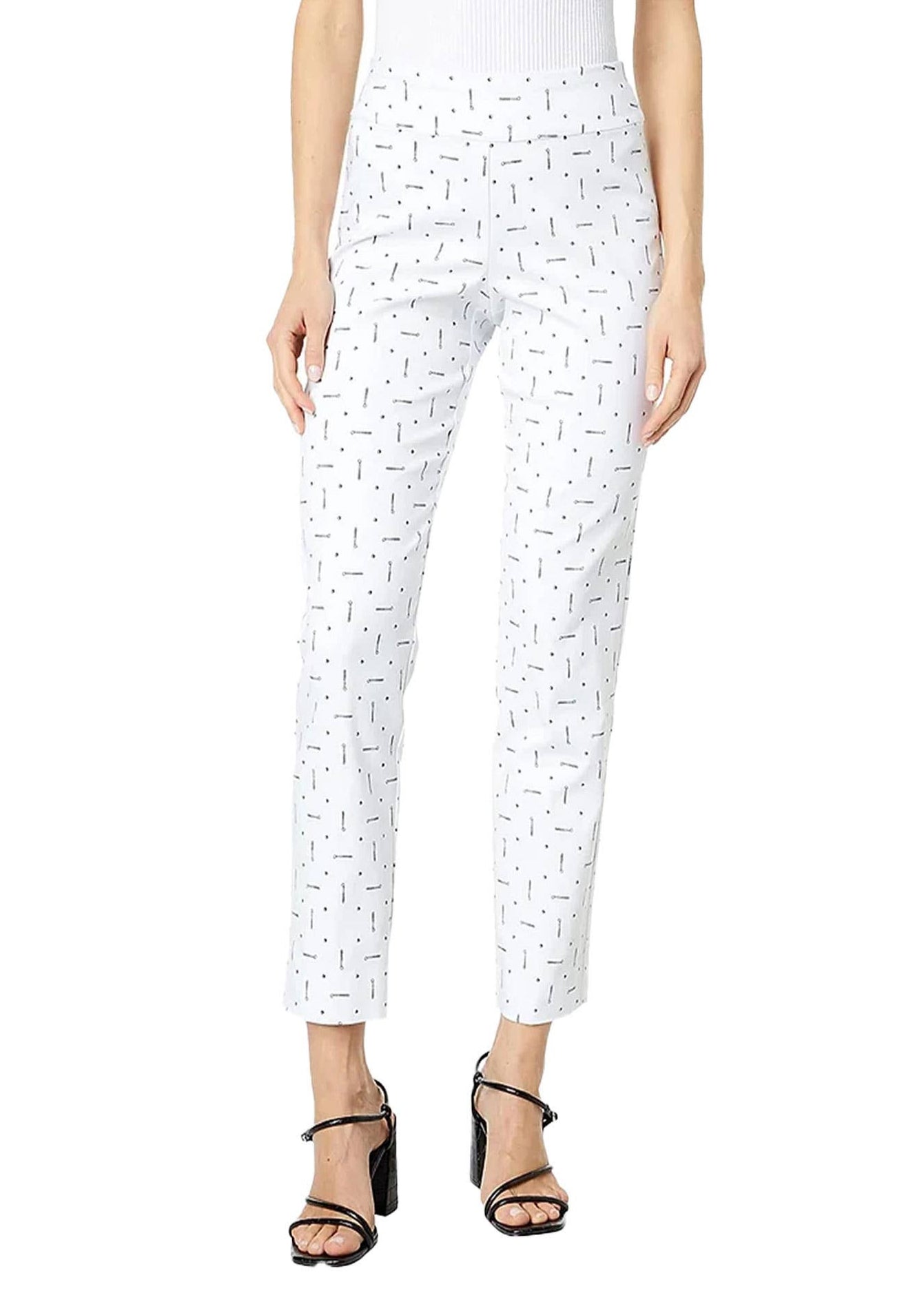 Krazy Larry P507 Pull on Pant - White Golf