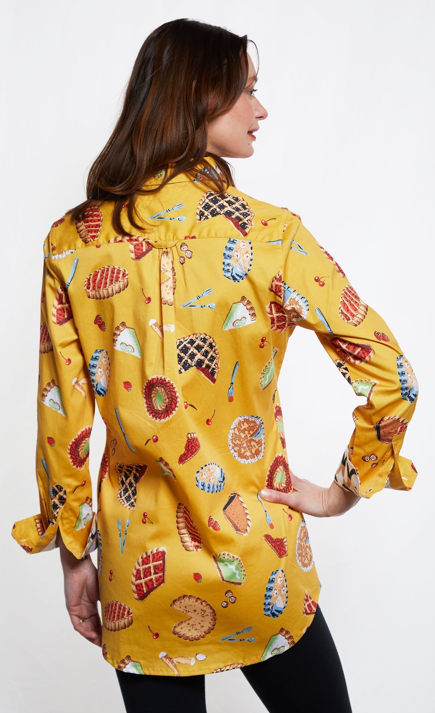 Dizzy Lizzie | Jackson Hole Tunic "The Thanksgiving Shirt" Pie Print | Cloister Collection | SHIRT