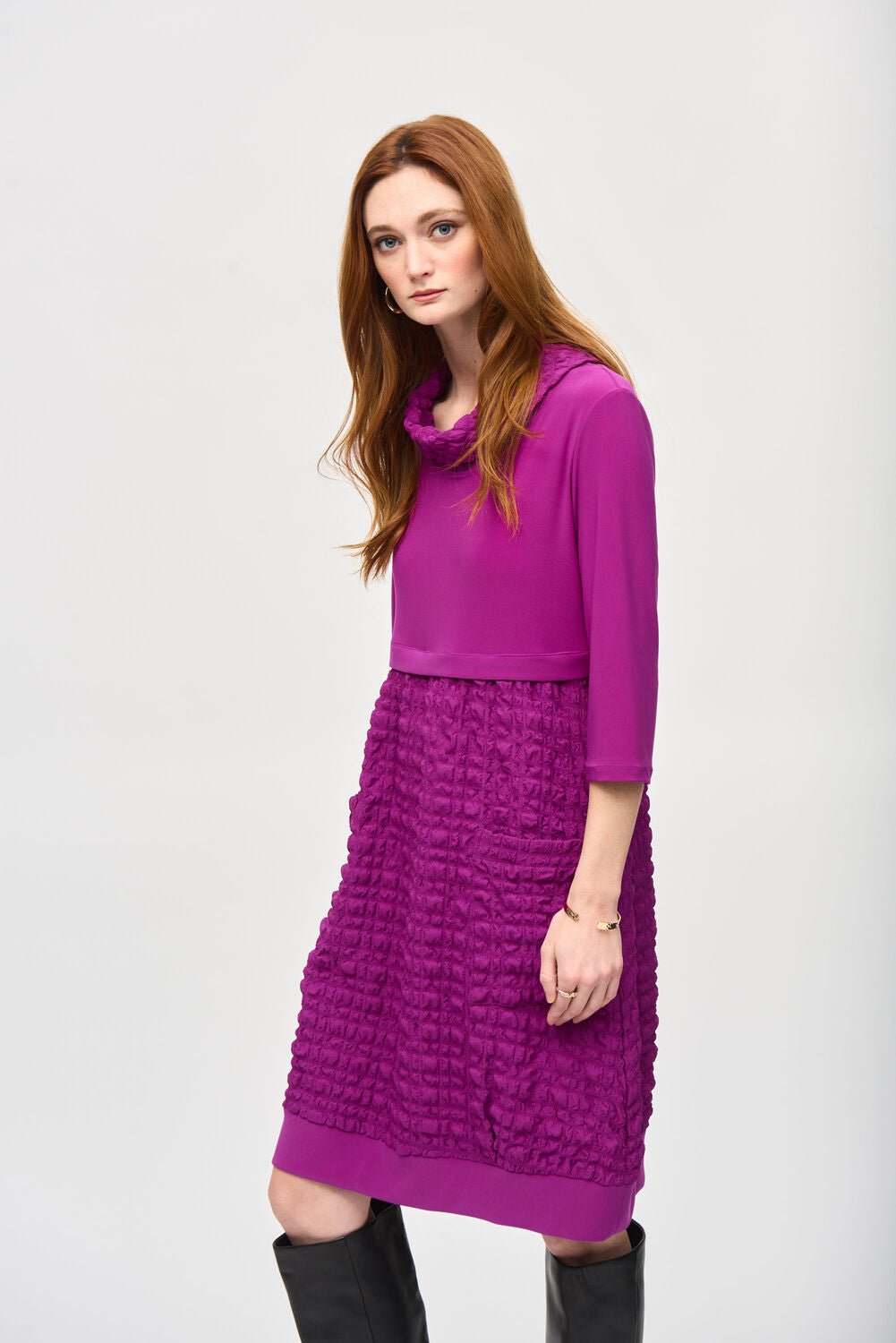 Joseph Ribkoff | Joseph Ribkoff | Dress W/pucker Knit | Cloister Collection | UPDATED MATURE