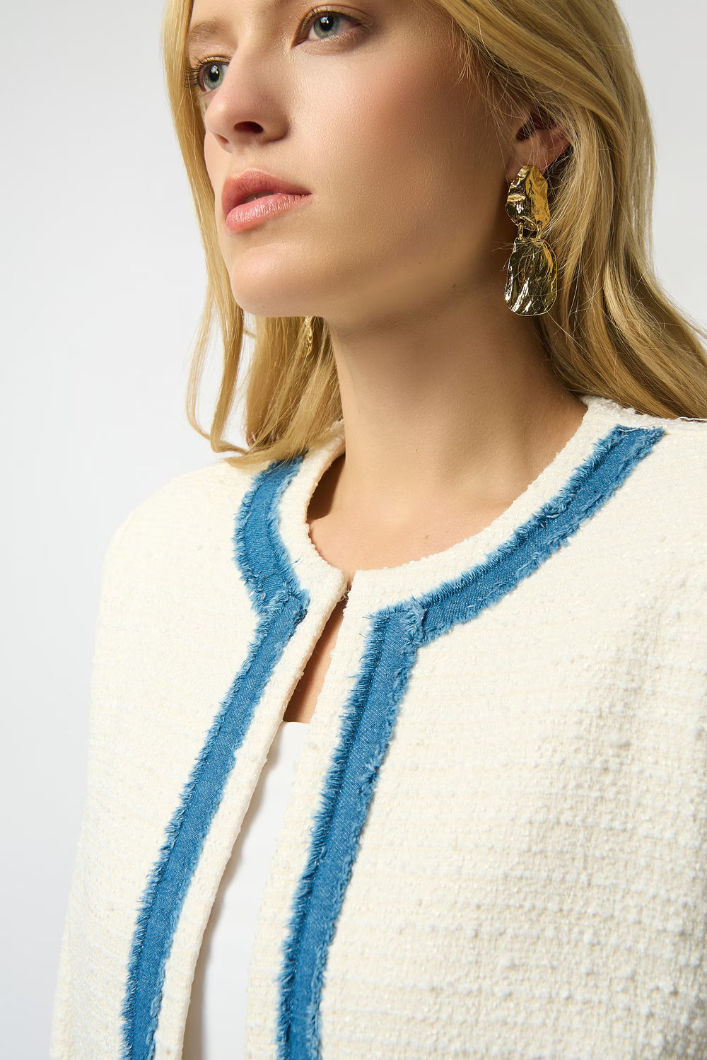 Joseph Ribkoff | Boucle Jacket W/denim Trim