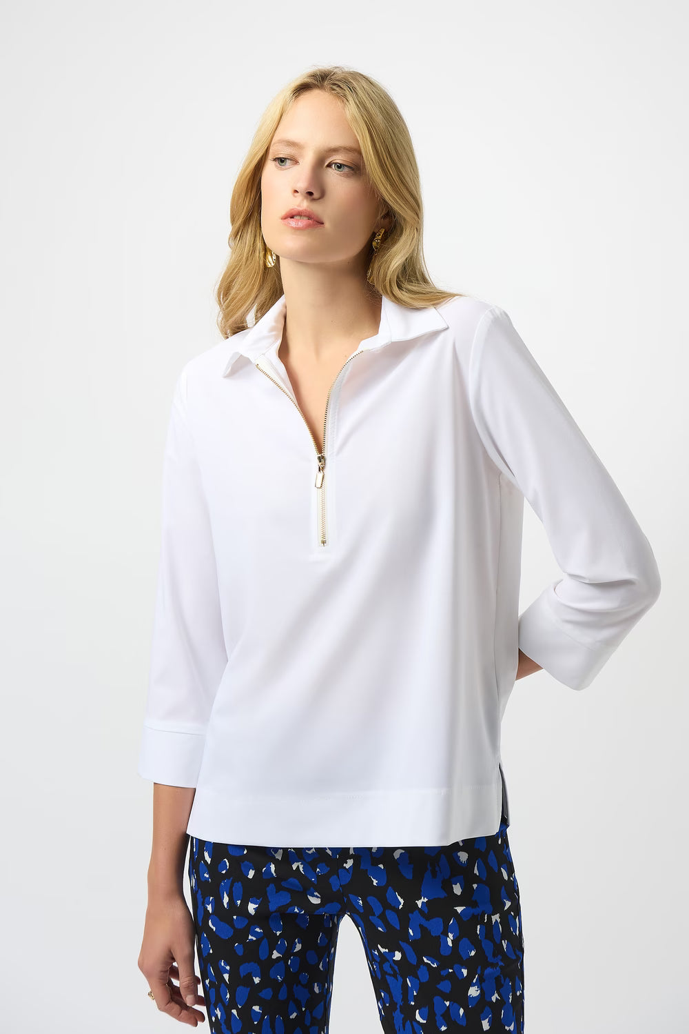 Joseph Ribkoff | Stretch Poplin Straight Top