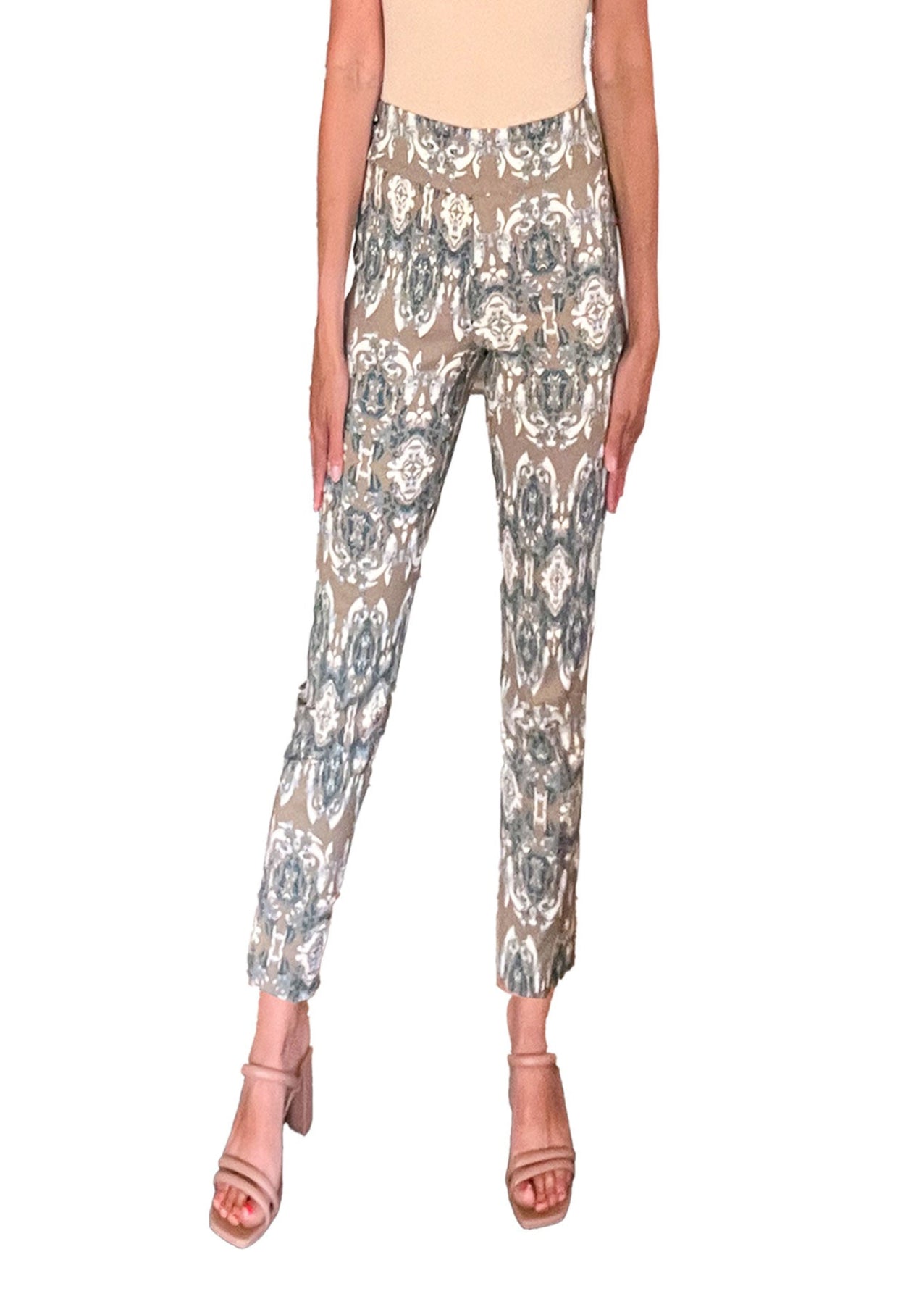 Krazy Larry | Krazy Larry | Taupe Mosaic Print Pant | Cloister Collection | SWEATERSSEPARAT