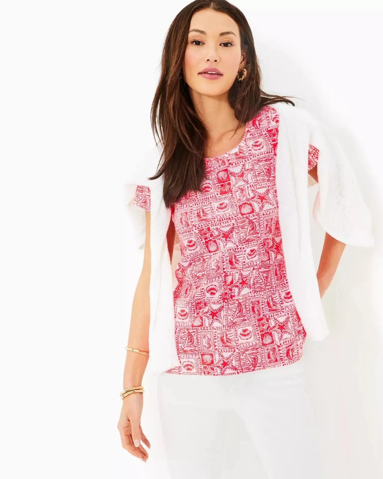 Lilly Pulitzer | Lilly Pulitzer | Etta Scoop Neck Top | Cloister Collection | LADIES