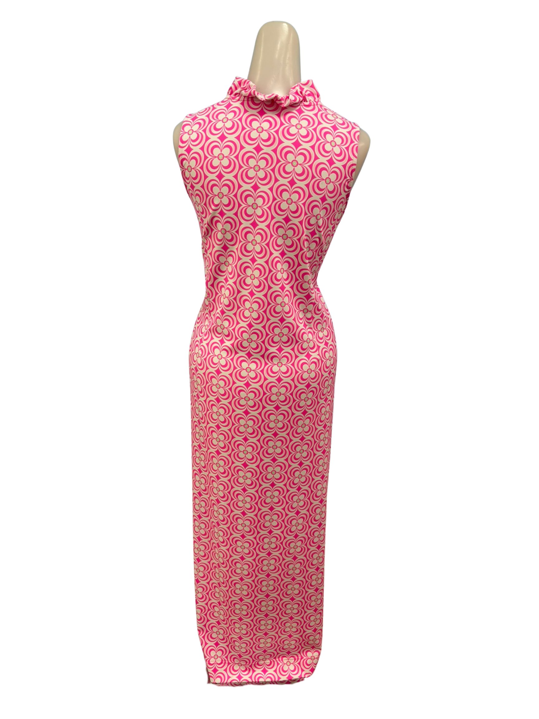 Womens Lulu B maxi dress in pink and white