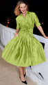 Dizzy Lizzie | Mrs Maisel Green Silk | Cloister Collection | DRESSES
