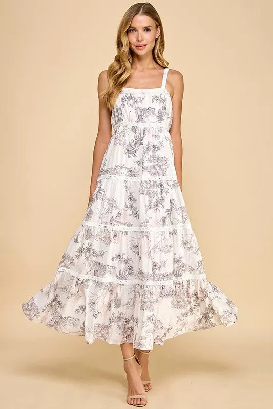 Cloister Collection | Pink Toile Eyelet Lace Dress