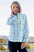 Dizzy - Lizzie | Rome Shirt Blue Loops on White | Cloister Collection | SHIRT