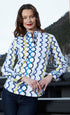 Dizzy Lizzie | Rome Shirt Blue Olympic Rings On White | Cloister Collection | SHIRT