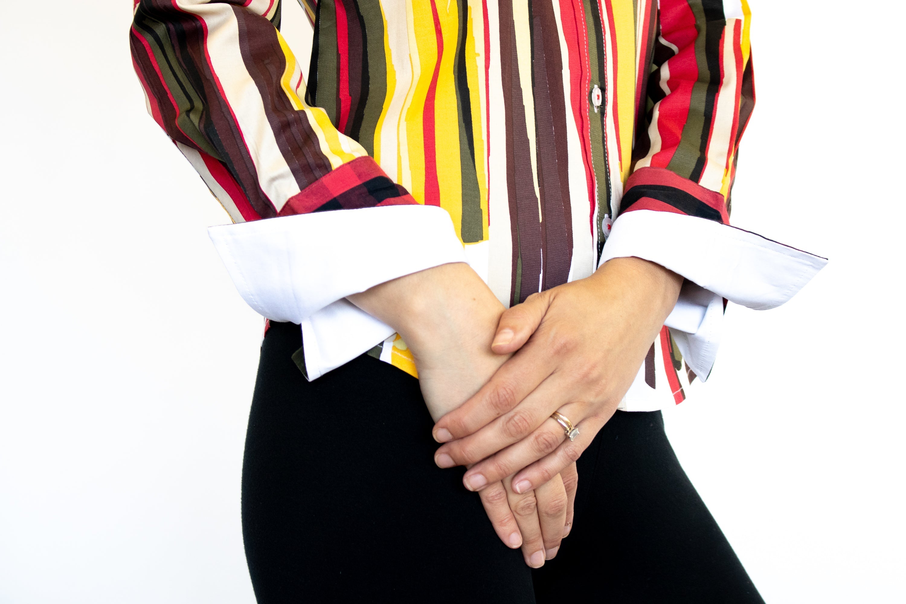 Dizzy - Lizzie | Rome Shirt Fall Colors Brushstroke Print | Cloister Collection | SHIRT