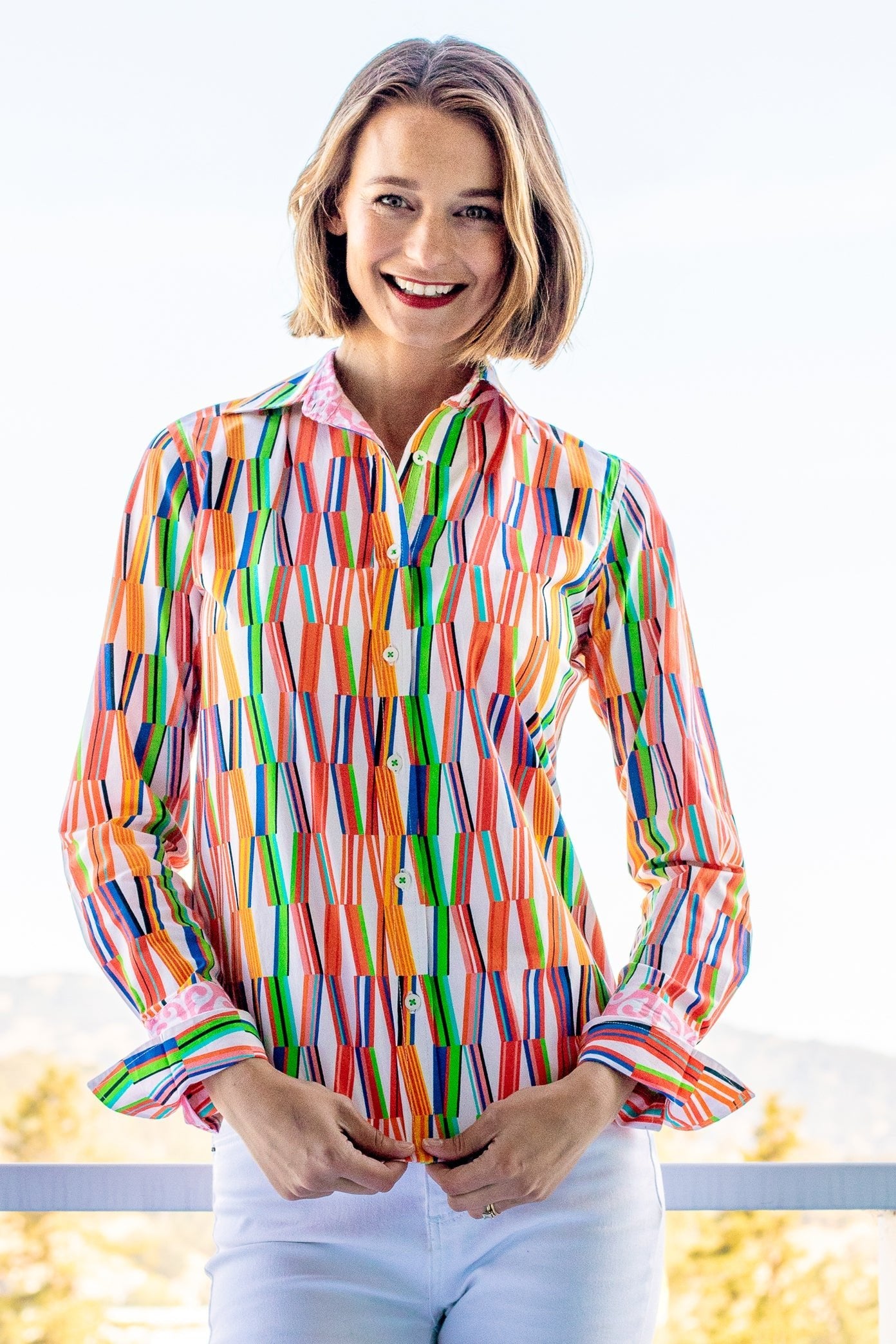 Dizzy Lizzie | Rome Shirt in New Kaleidoscope Print | Cloister Collection | SHIRTS