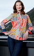 Dizzy Lizzie | Rome Shirt Multi Patchwork Print | Cloister Collection | SHIRT