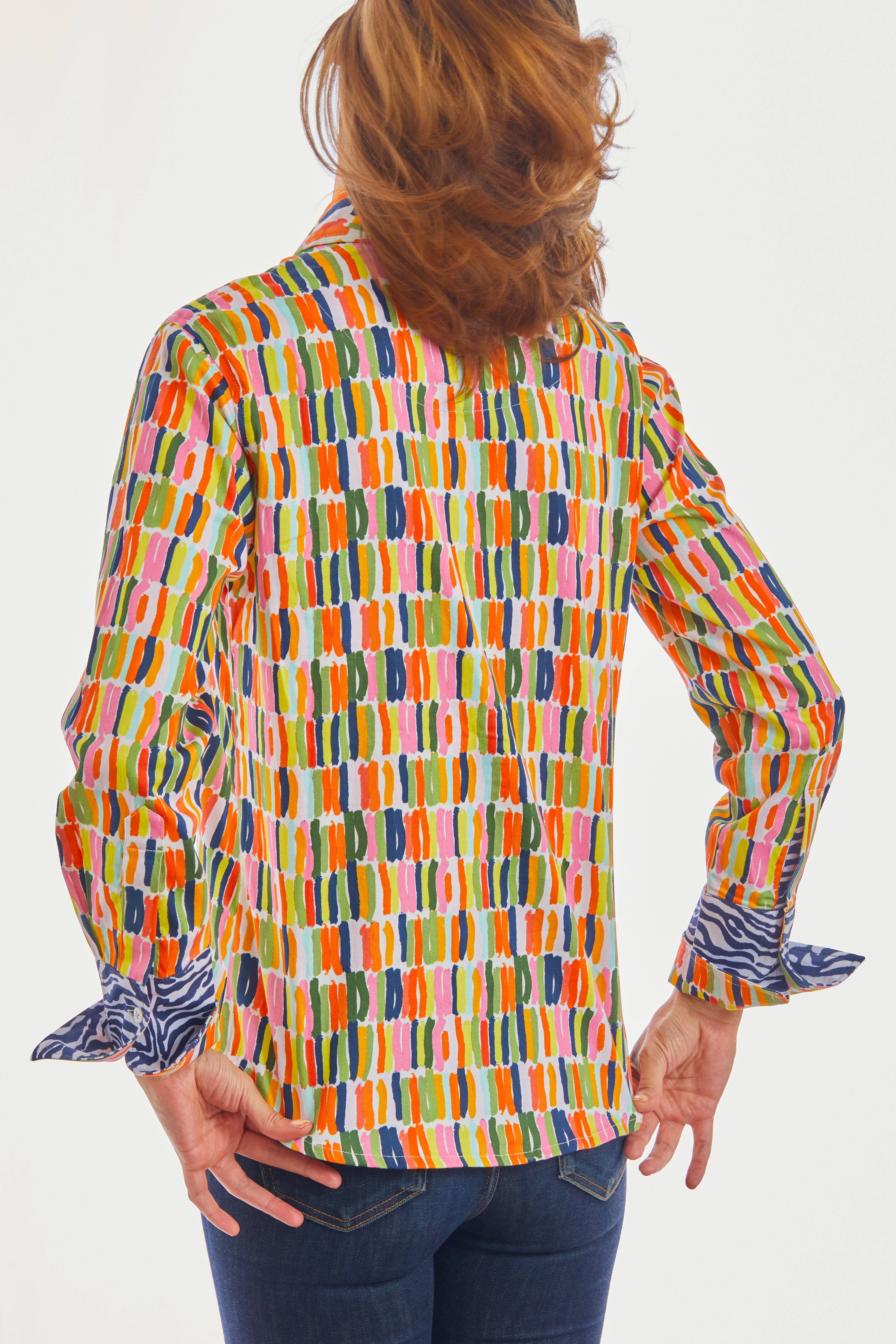 Dizzy Lizzie | Rome Shirt Paint Strokes | Cloister Collection | TOPS