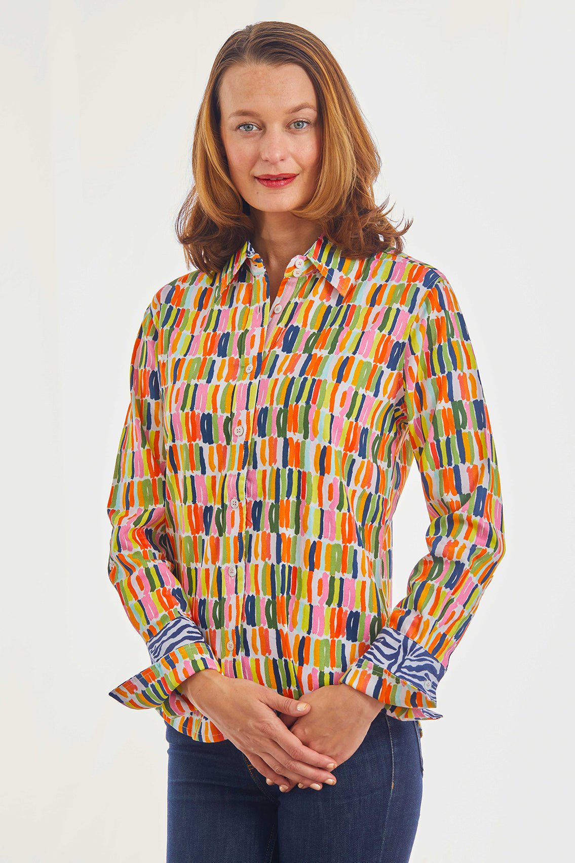 Dizzy Lizzie | Rome Shirt Paint Strokes | Cloister Collection | TOPS