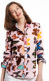 Dizzy Lizzie | Rome Shirt with 3/4 Sleeve, Pink Butterflies | Cloister Collection | SHIRT