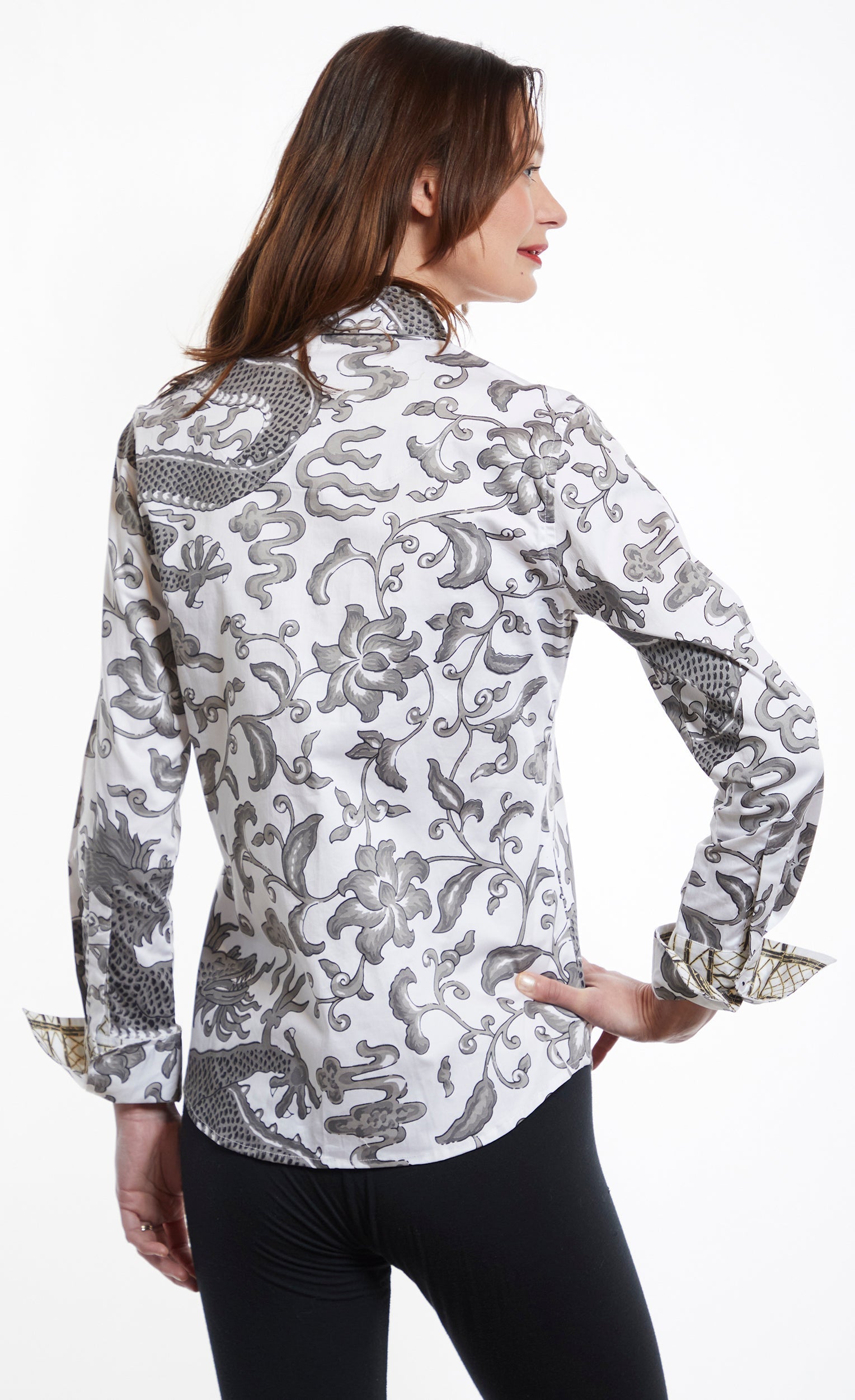 Dizzy - Lizzie | Rome Shirt with Grey Dragon Print | Cloister Collection | SHIRT