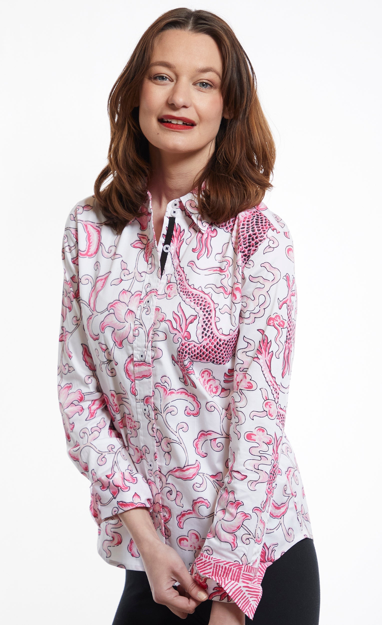 Dizzy - Lizzie | Rome Shirt with Pink Dragon Print | Cloister Collection | SHIRT