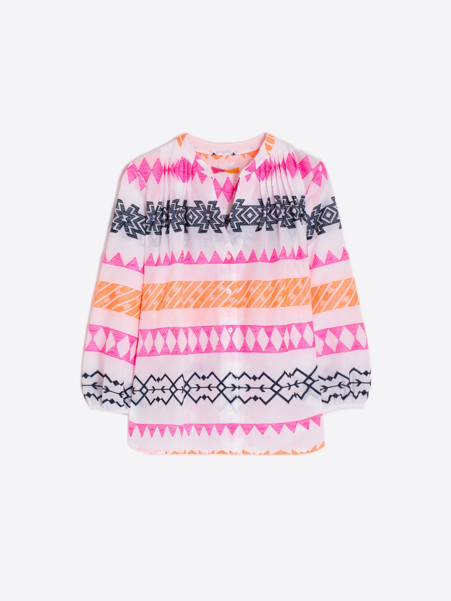 Vilagallo | Geometric Print Shirt - Neon