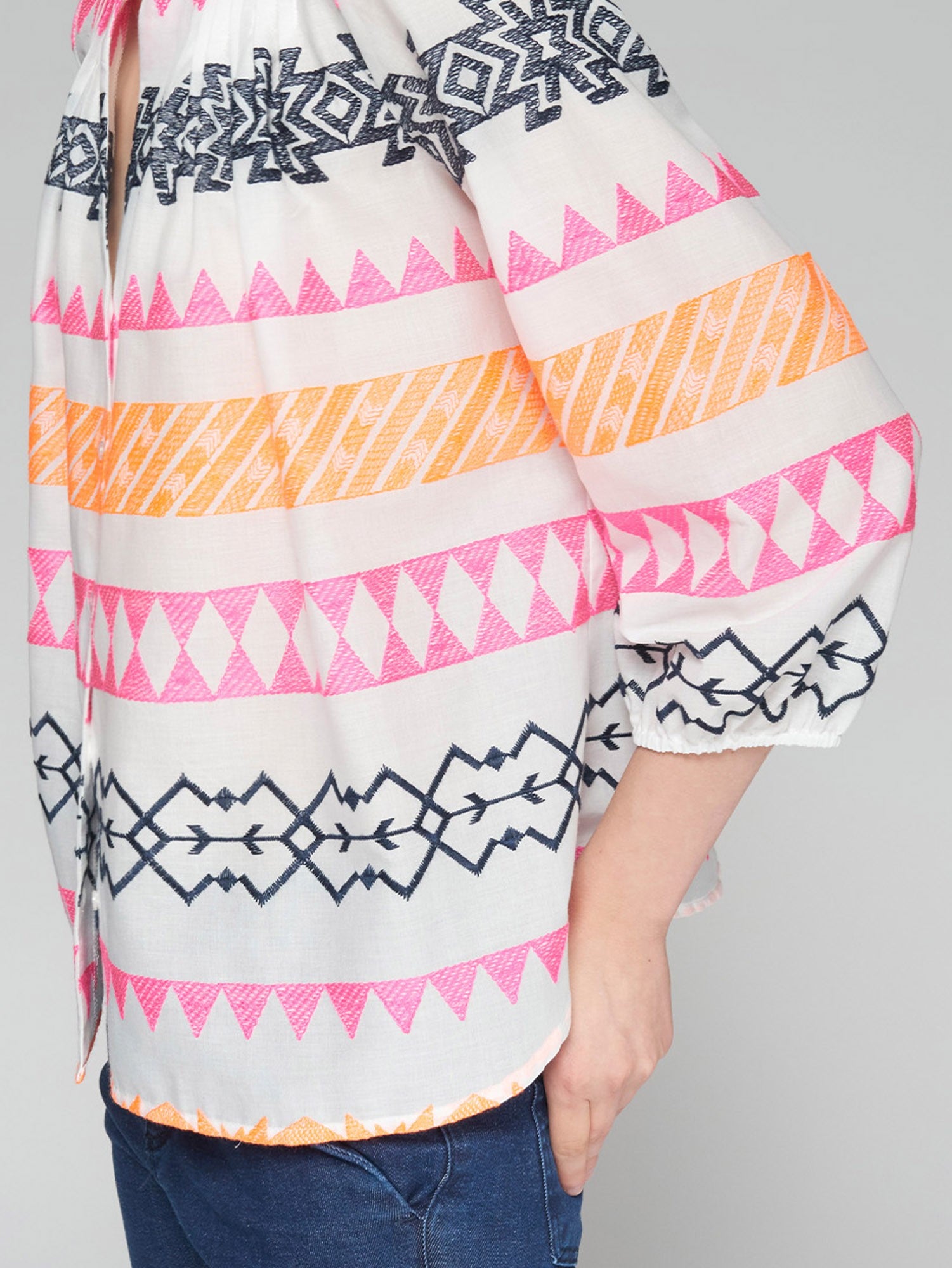 Vilagallo | Geometric Print Shirt - Neon