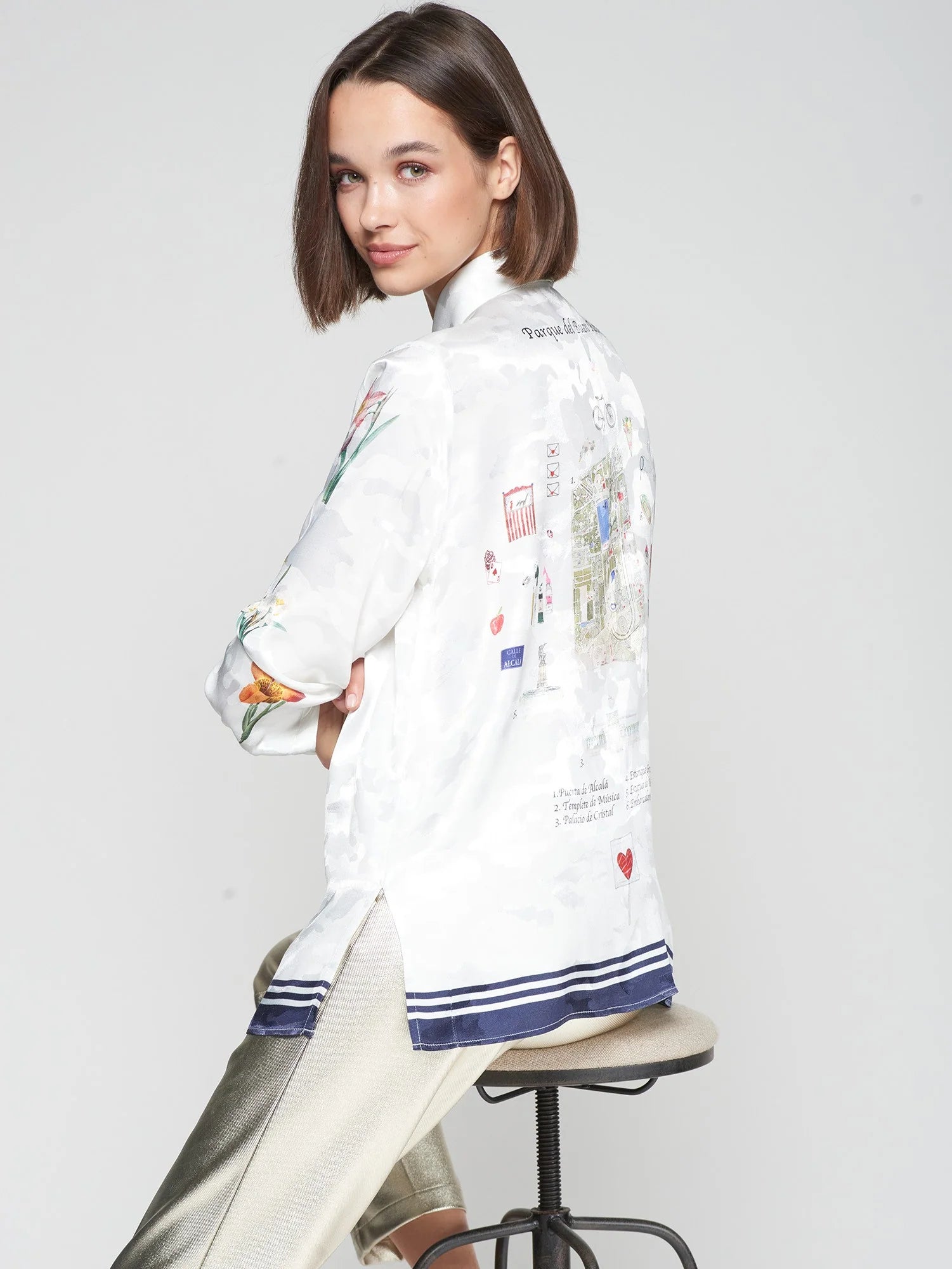 Jaquard Print Top
