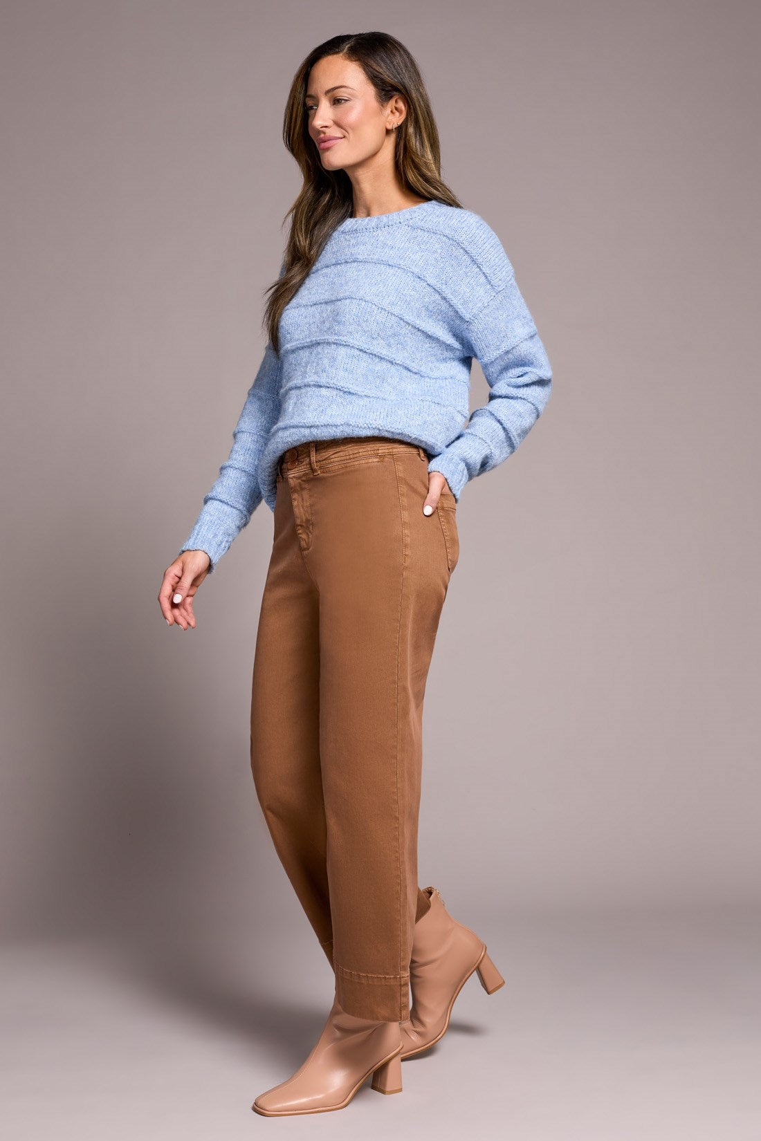 Tribal | High Rise Fly Front Palazzo Pants