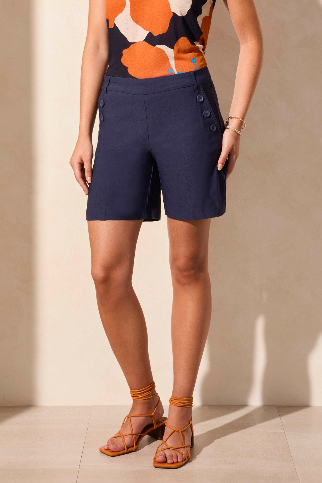 Tribal | Flatten It Pull On Short w/ Button
