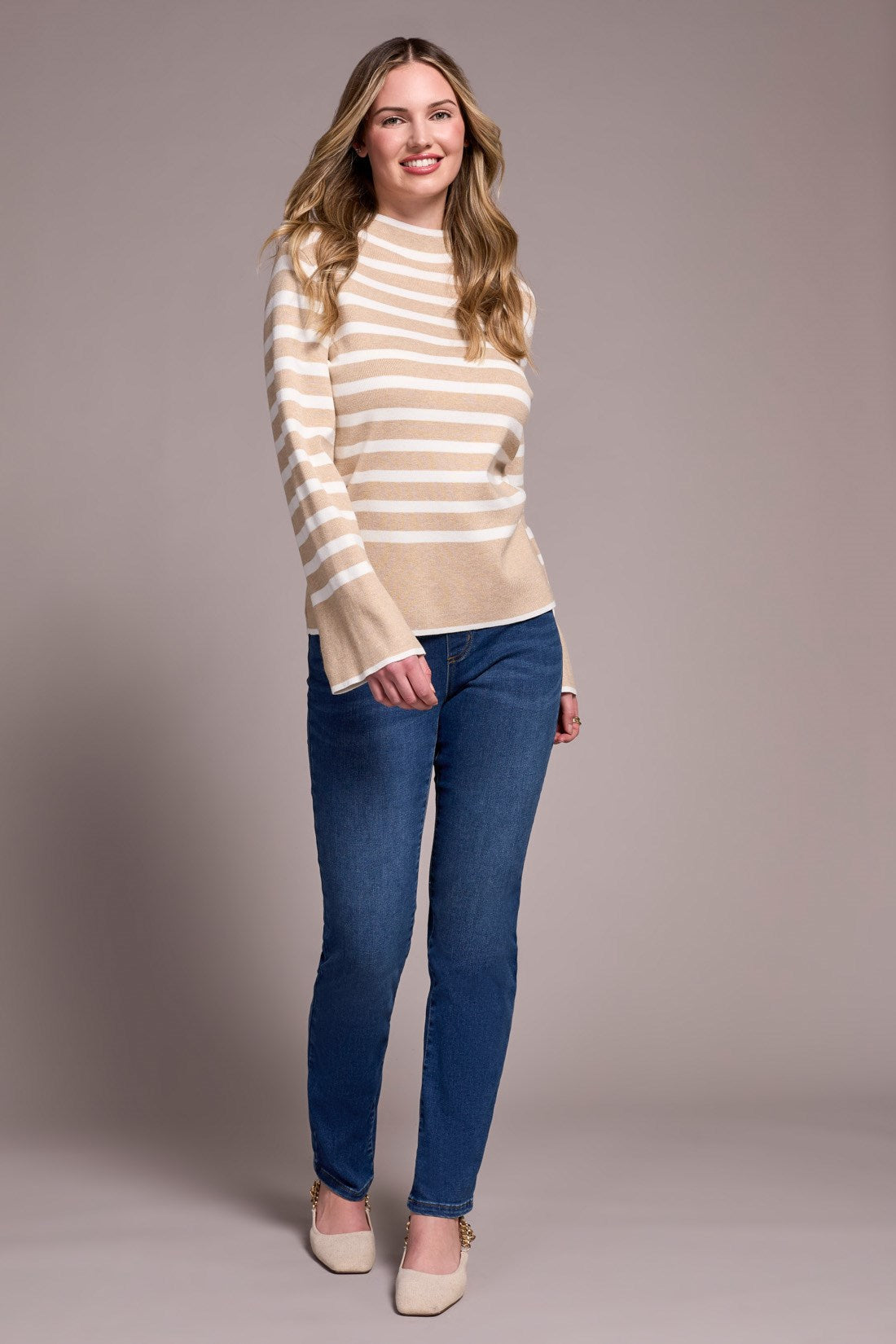 Long Sleeve Funnel Neck Sweater