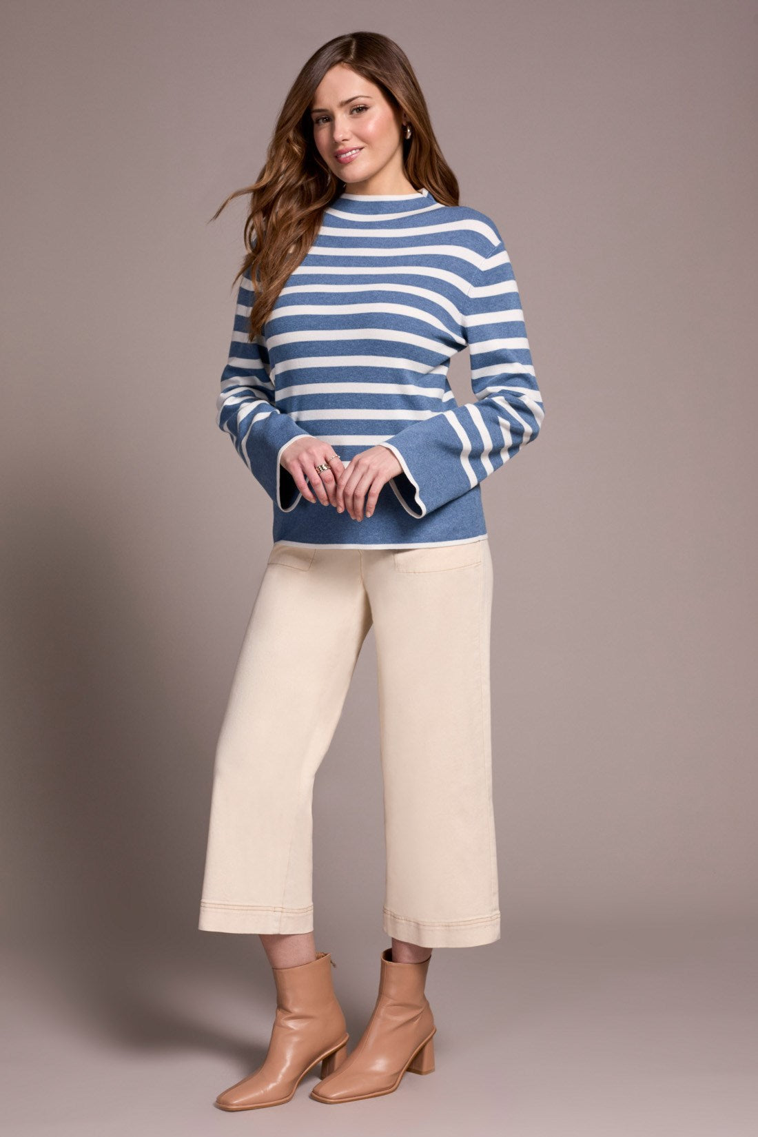 Long Sleeve Funnel Neck Sweater