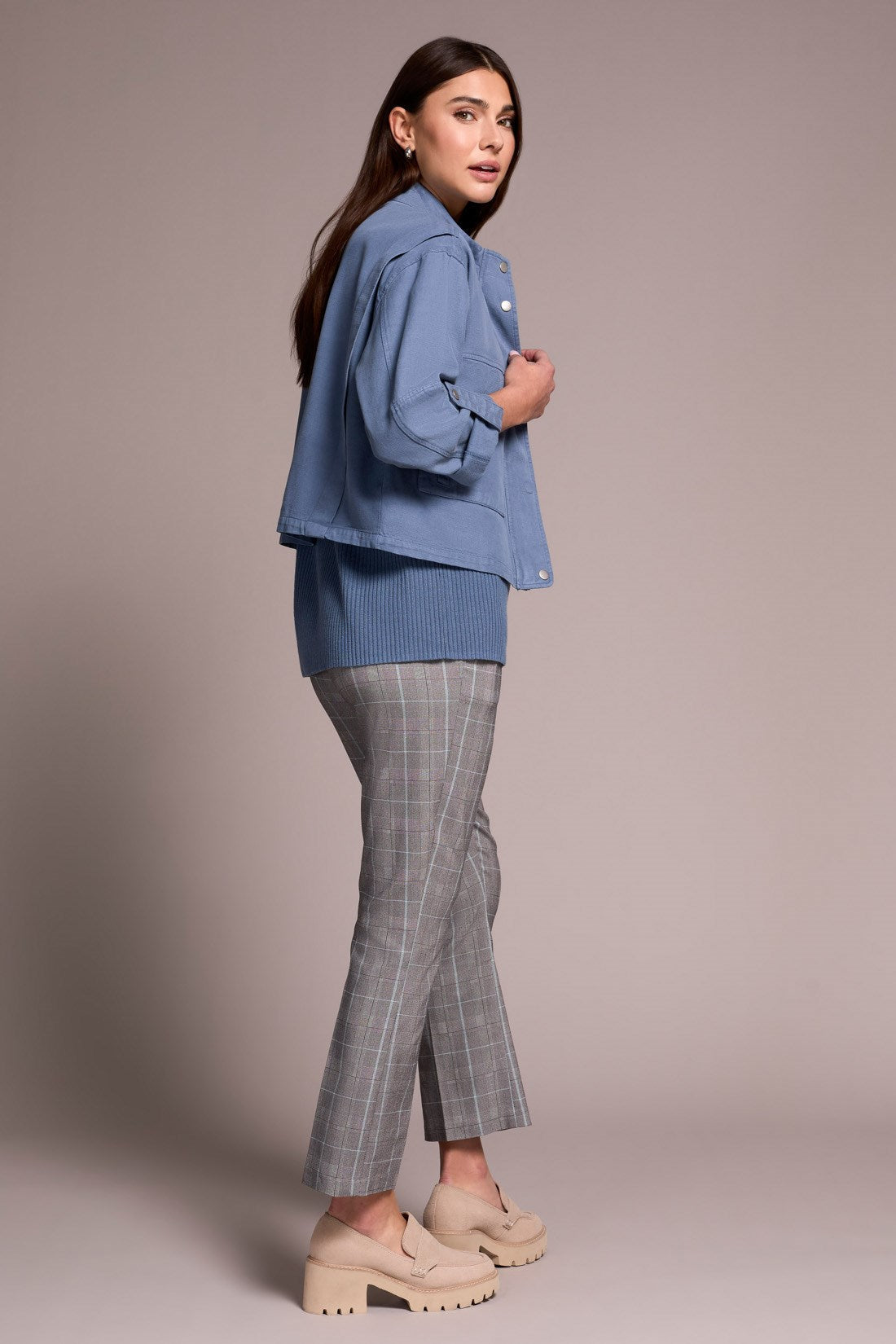 Tribal | Slub Twill Zip-Front Mock Neck Jacket