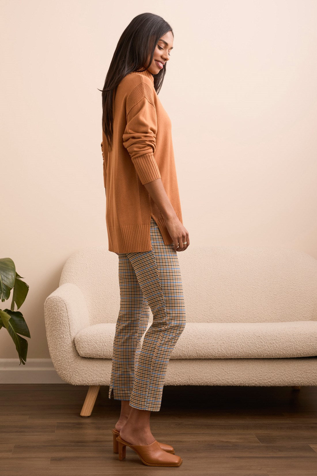 Tribal | Drop Shoulder Turtle Neck Sweater