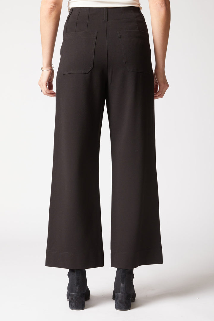 Habitat | Luxe Ponte Flood Pant - Black