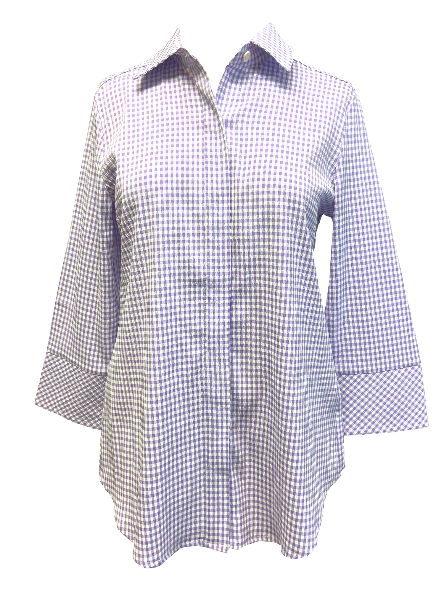 Cloister Collection | Button Back Seersucker Top | Way | Cloister Collection Designer Fashion