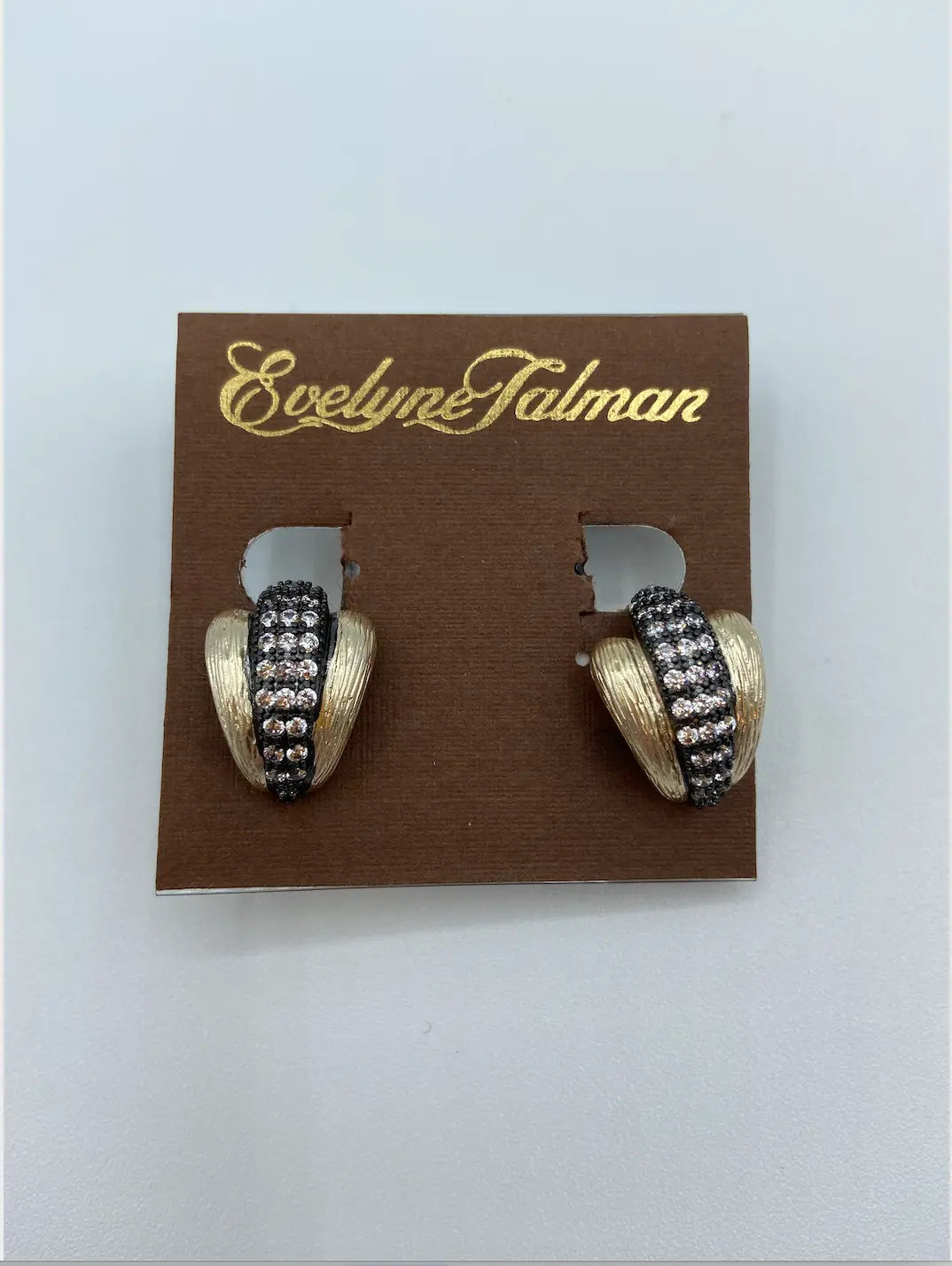 Lordane,inc. | Gold Clip W Cz Hematite | Lordane,inc. | Cloister Collection Designer Fashion