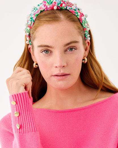 Lilly Pulitzer | Embellished Slim Knot Headband, Glowing Gardens