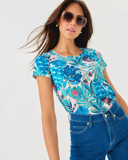 Lilly Pulitzer | Etta Scoop Neck Top - Breezy Aqua