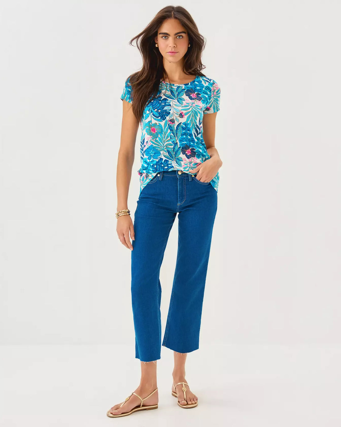 Lilly Pulitzer | Etta Scoop Neck Top - Breezy Aqua