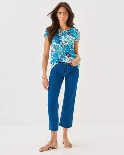 Lilly Pulitzer | Etta Scoop Neck Top - Breezy Aqua