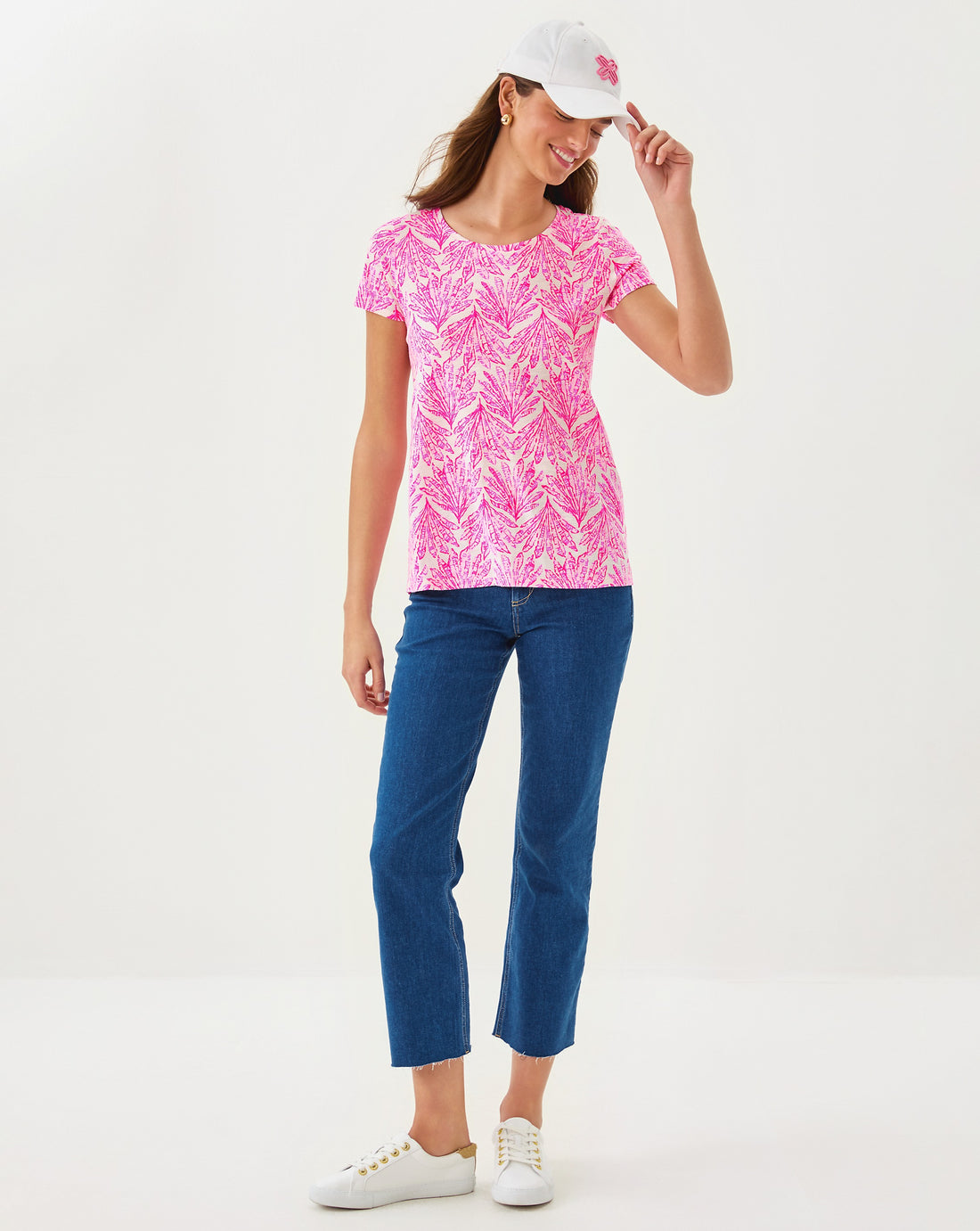 Lilly Pulitzer | Etta Scoop Neck Top - Pink Bliss Shady Babe