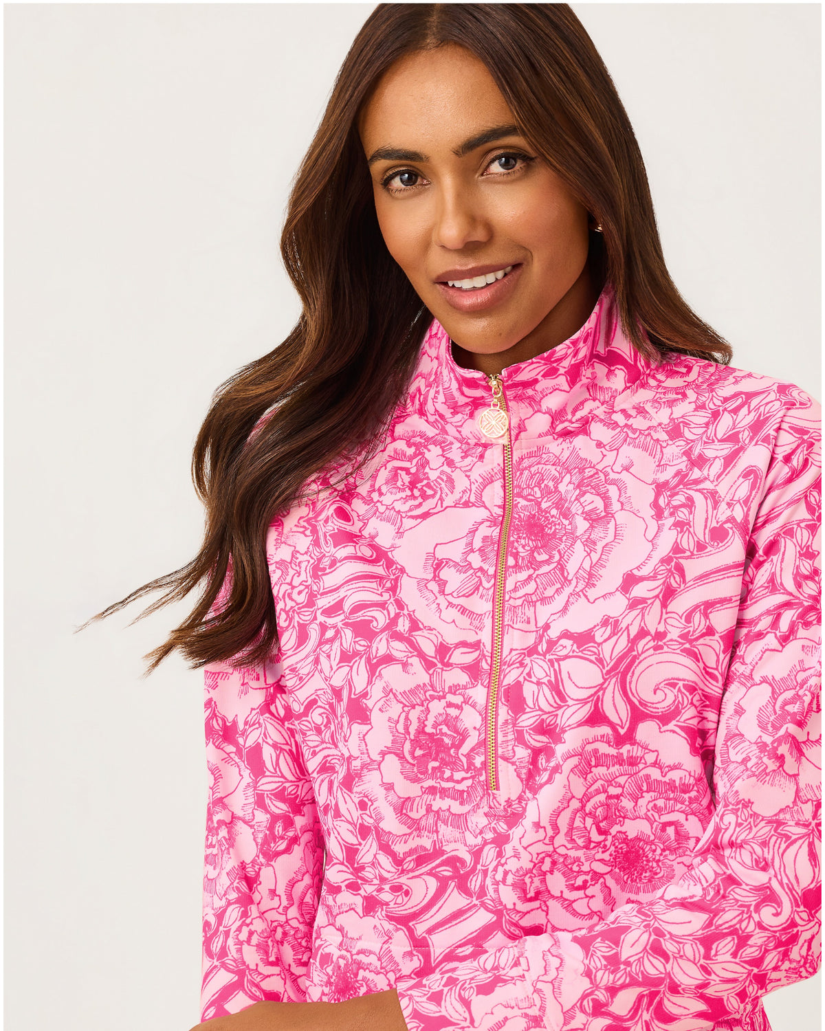 Upf 50+ Skipper Popover - Pink Aster A Rose