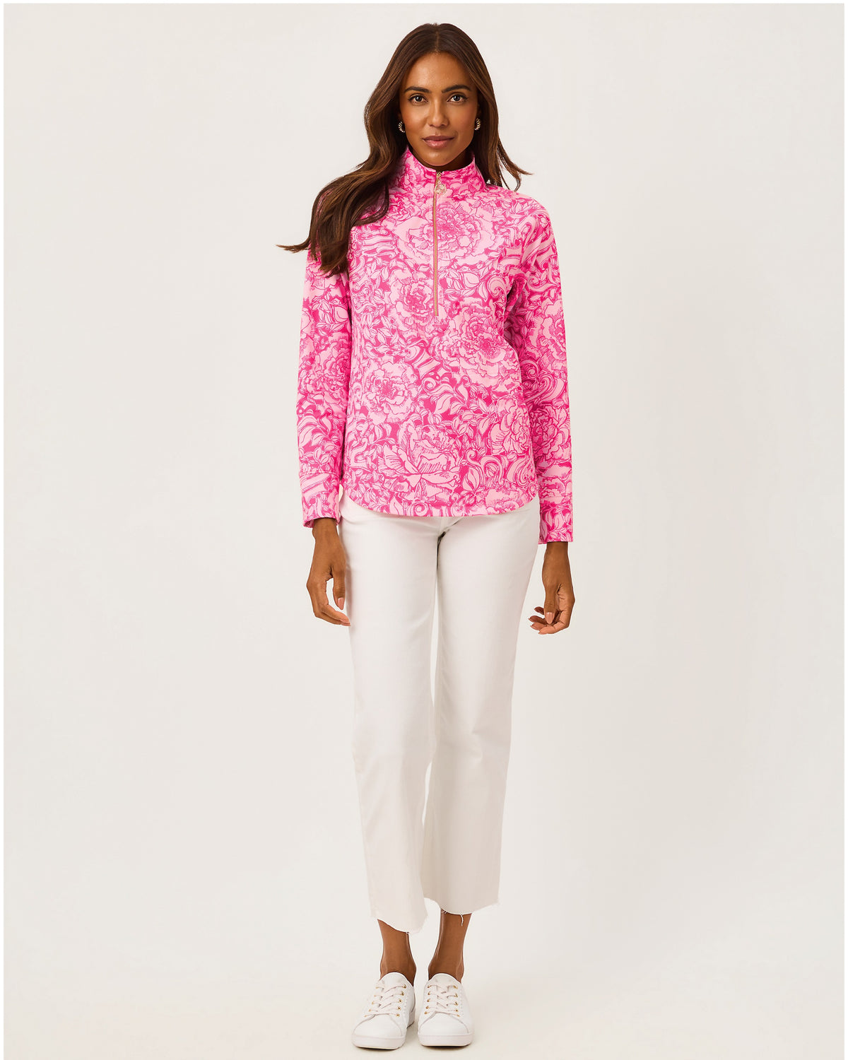 Upf 50+ Skipper Popover - Pink Aster A Rose