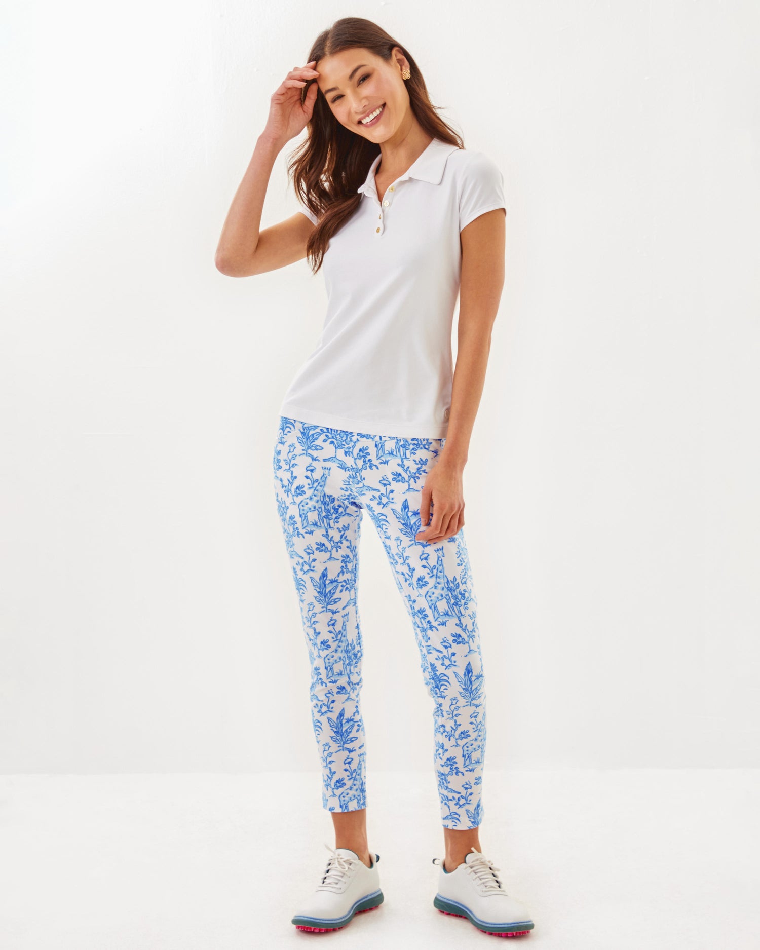 Lilly Pulitzer | UPF 50+ Luxletic Frida Scallop Polo Top