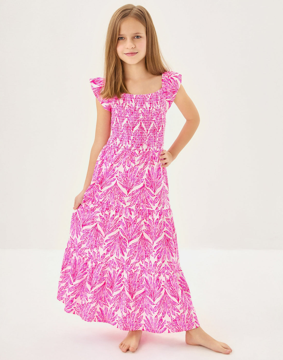 Lilly Pulitzer | Girls Mini Jilly Midi Dress - Pink Bliss Shady Babe