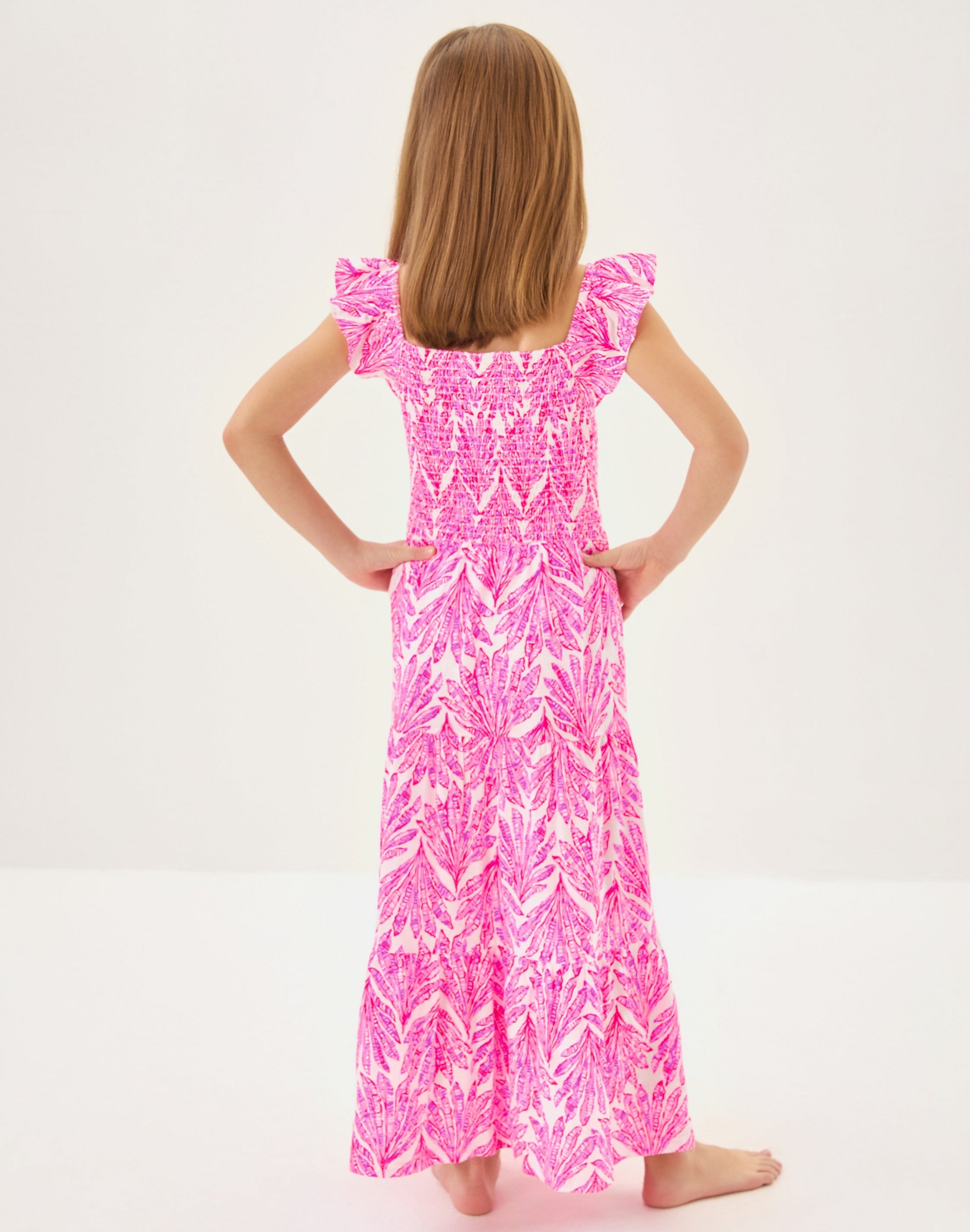Lilly Pulitzer | Girls Mini Jilly Midi Dress - Pink Bliss Shady Babe