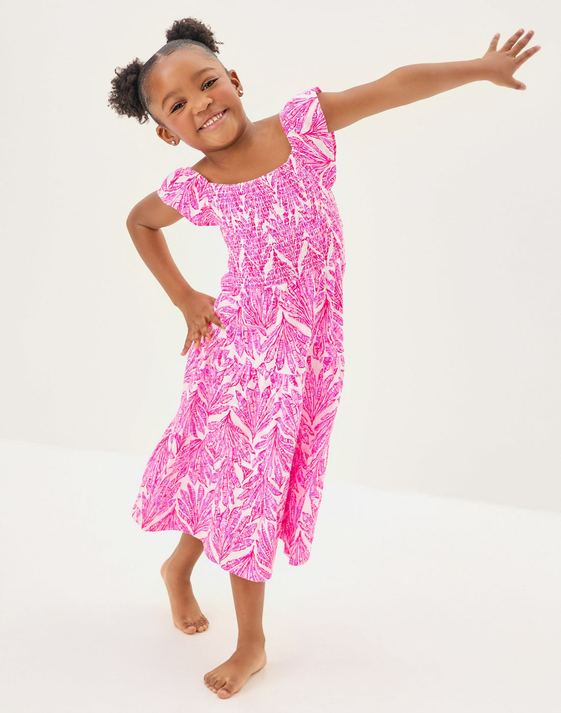 Lilly Pulitzer | Girls Mini Jilly Midi Dress - Pink Bliss Shady Babe